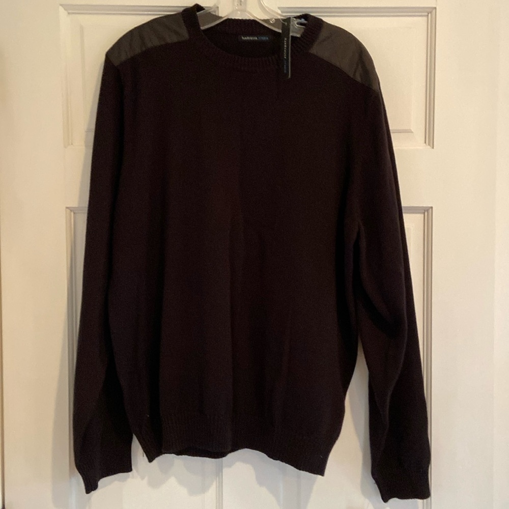 Mens Van Heusen Studio Black Sweater Large